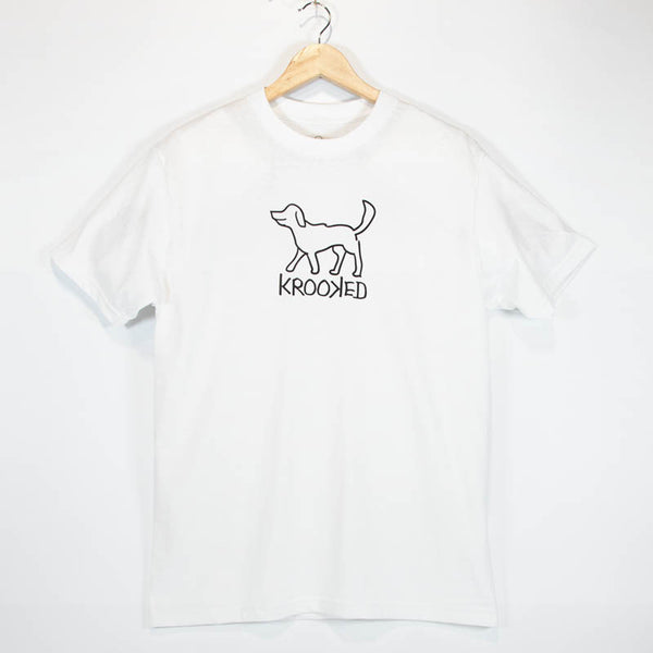 Krooked Skateboards - El Perro T-Shirt - White / Black