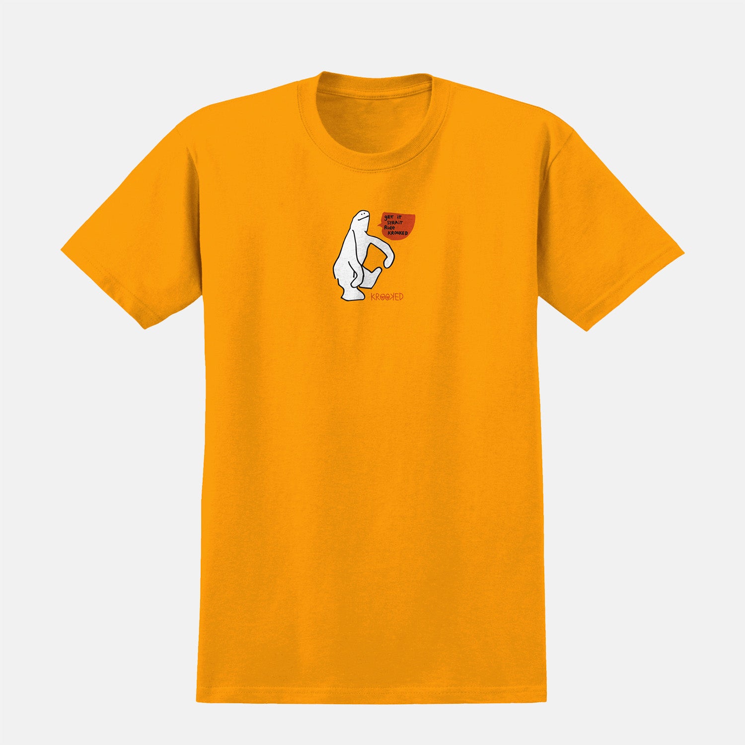 Krooked Skateboards - Get It Strait T-Shirt - Gold