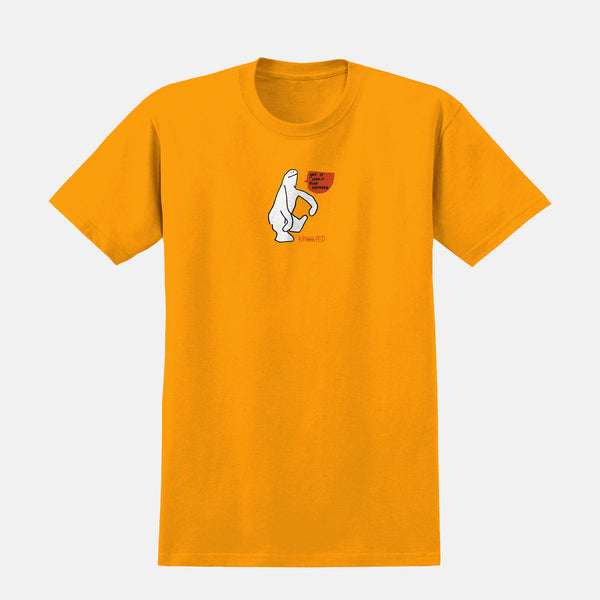 Krooked Skateboards - Get It Strait T-Shirt - Gold