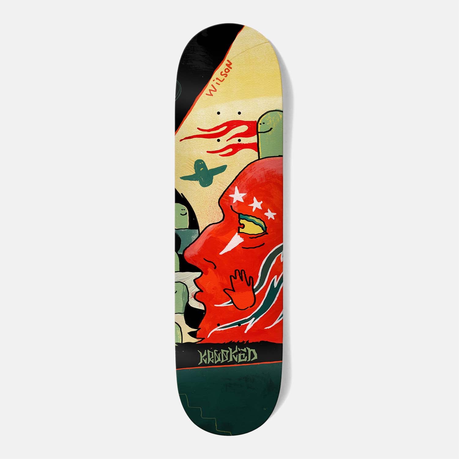 Krooked Skateboards - 8.5" Andrew Wilson Three Star Skateboard Deck