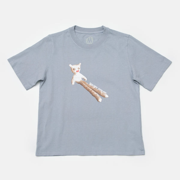 Short Straw - Legsley Logo Enby T-Shirt - Faded Blue