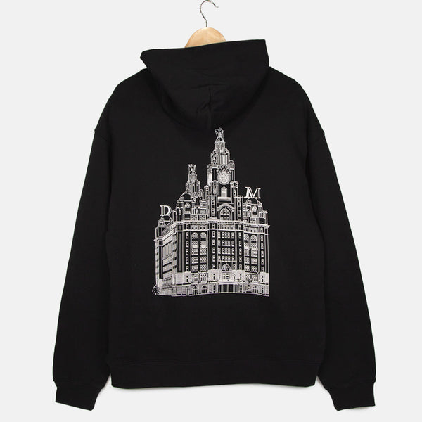 The National Skateboard Co. - LIVER BUILDING HOODED SWEATSHIRT - BLACK