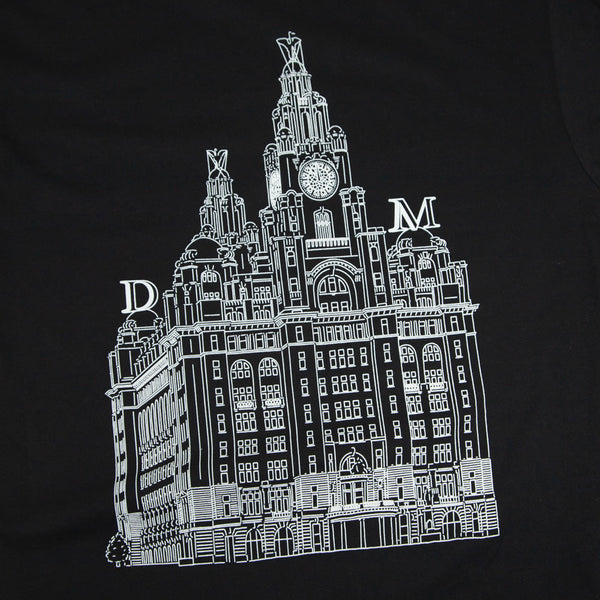 The National Skateboard Co. - LIVER BUILDING T-SHIRT - BLACK