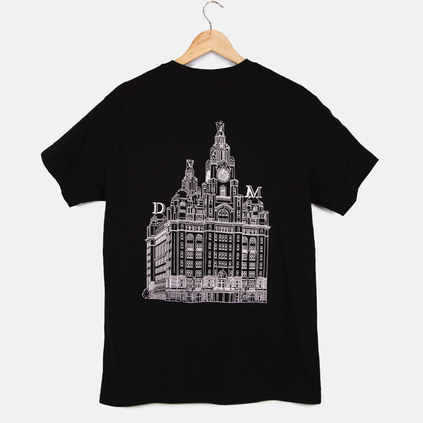 The National Skateboard Co. - LIVER BUILDING T-SHIRT - BLACK