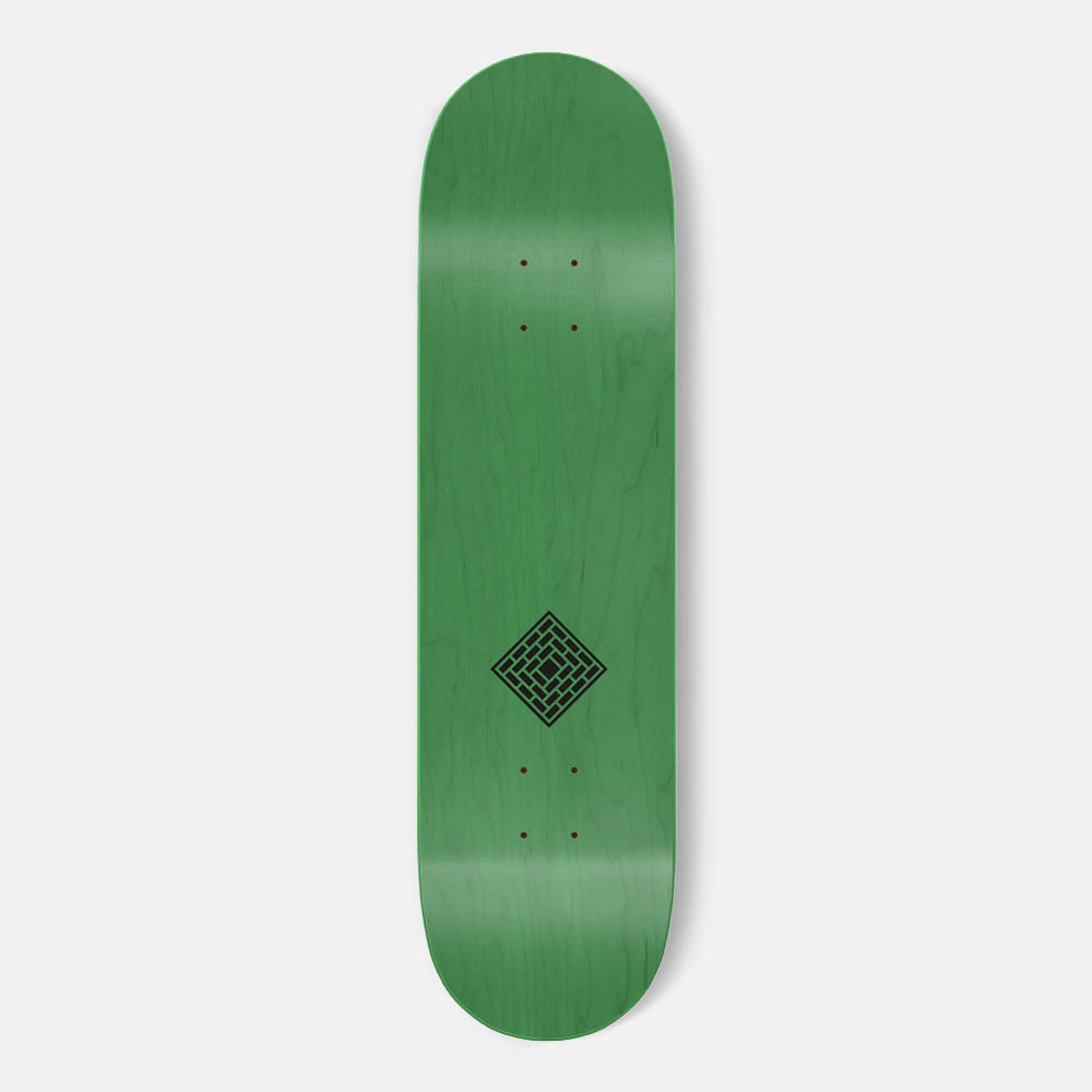 The National Skateboard Co. - 8.0" LOGO GLOSS & MATTE OLIVE SKATEBOARD DECK (MEDIUM CONCAVE)