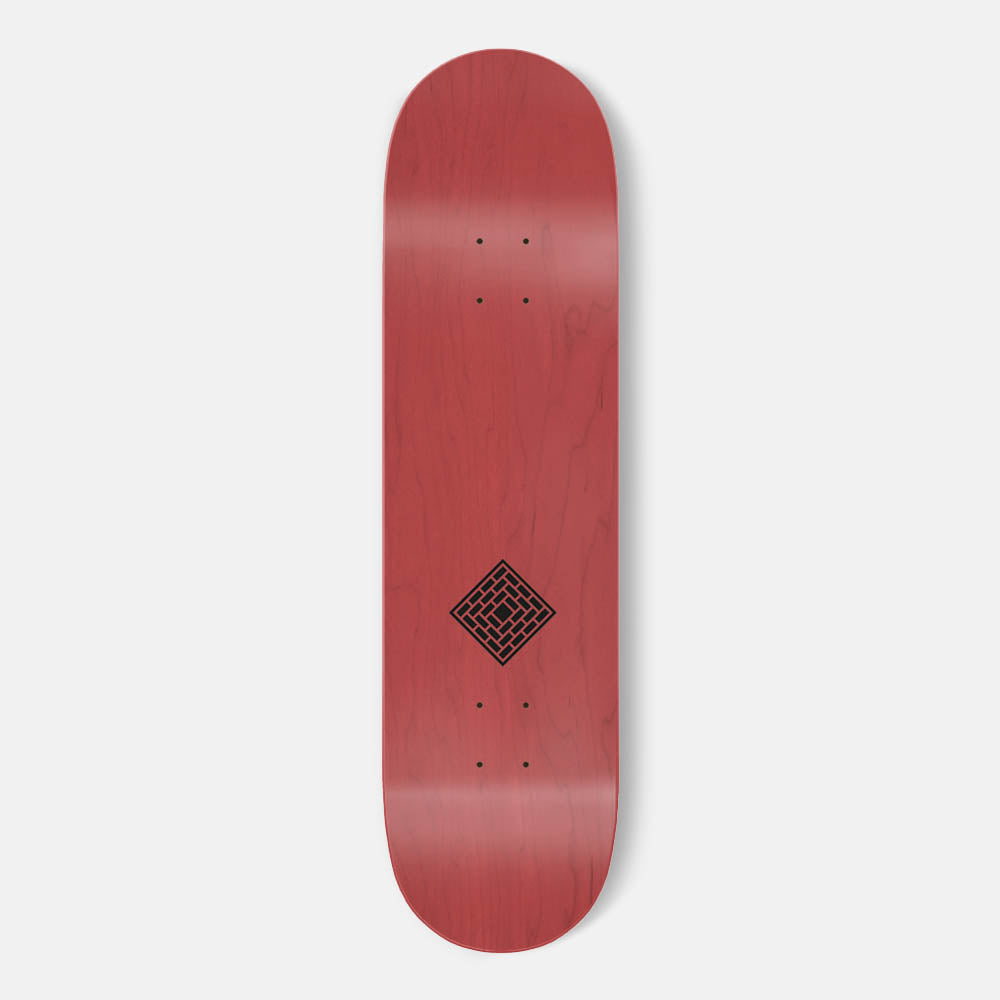 The National Skateboard Co. - 8.5" LOGO GLOSS & MATTE RED SKATEBOARD DECK (MEDIUM CONCAVE)
