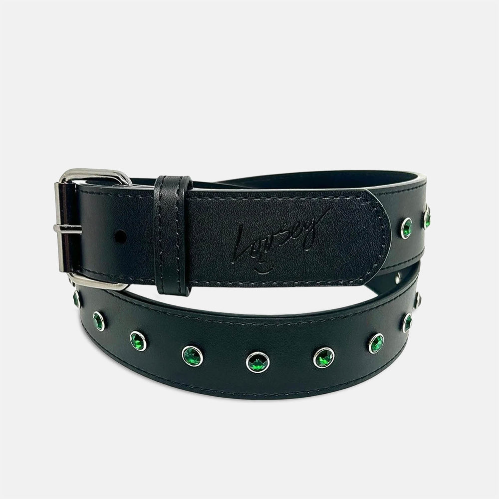 Loosey - Rhinestone Belt - Black