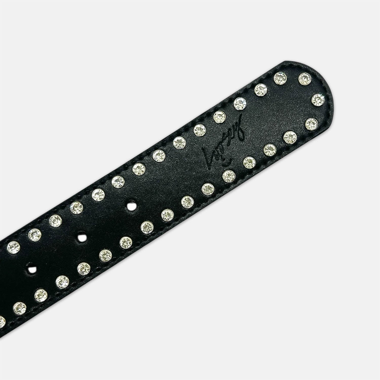 Loosey - Ghecko Rhinestone Belt - Black