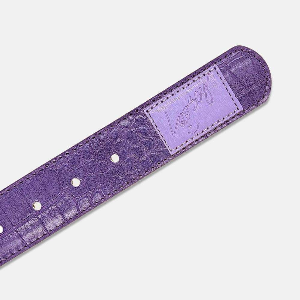 Loosey - Croc Skin Belt - Purple