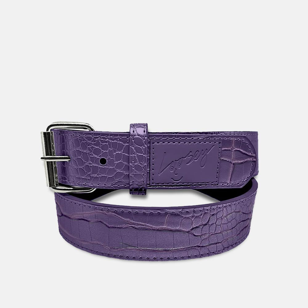 Loosey - Croc Skin Belt - Purple
