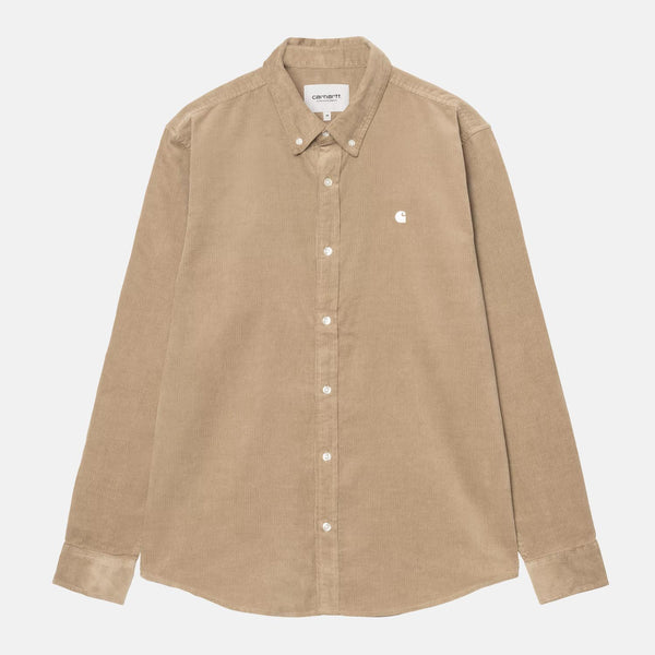 Carhartt WIP - Madison Fine Corduroy Longsleeve Shirt - Iroko / Wax