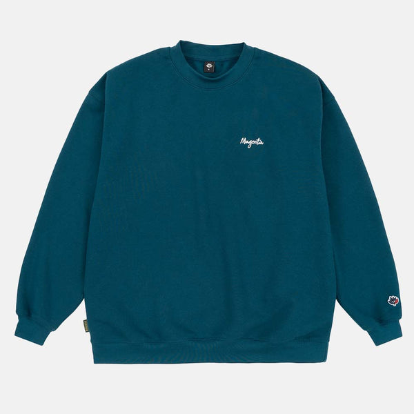 Magenta Skateboards - Script Crewneck Sweatshirt - Petrol Blue