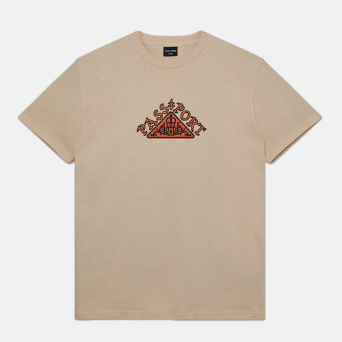 Pass Port Skateboards - Manuscript T-Shirt - Sand