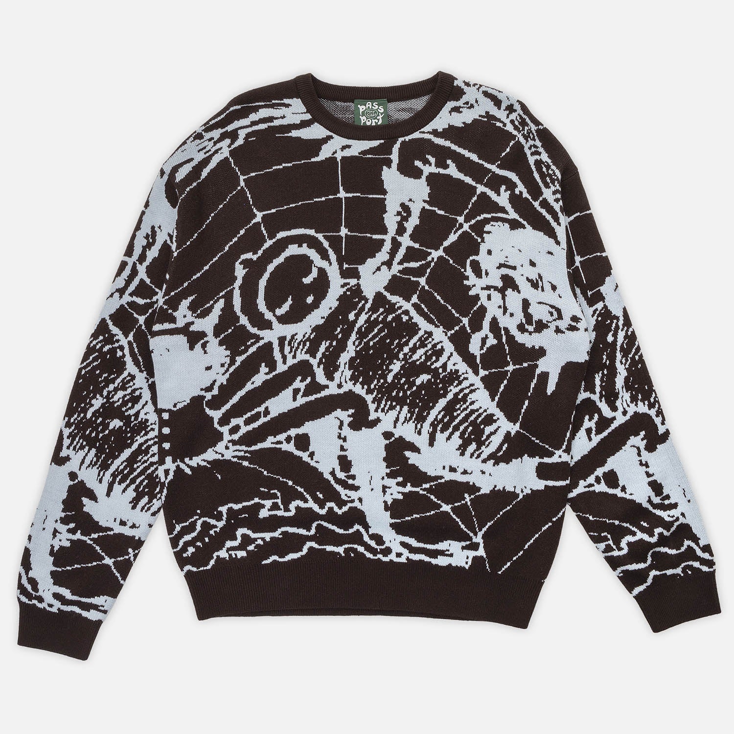 Pass Port Skateboards - May Gibbs Webbed Bed Knitted Sweater - Baby Blue