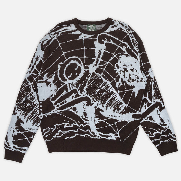 Pass Port Skateboards - May Gibbs Webbed Bed Knitted Sweater - Baby Blue