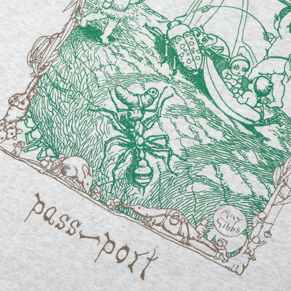 Pass Port Skateboards - May Gibbs Scribblegum T-Shirt - Ash