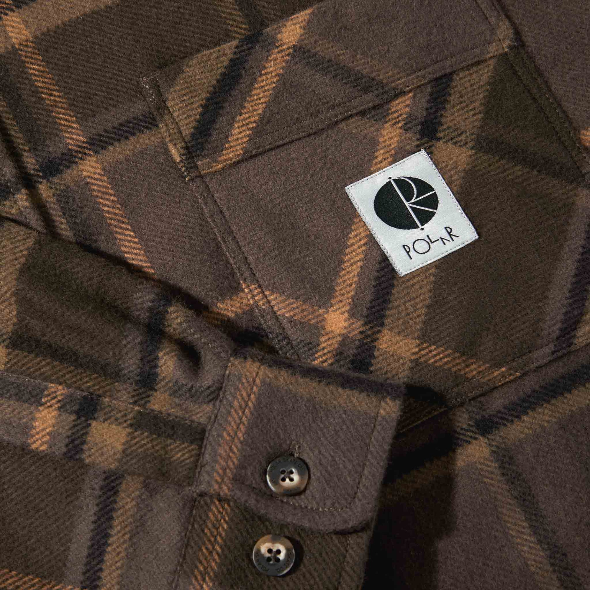 Polar Skate Co. - Mike Flannel Longsleeve Shirt - Brown Mauve