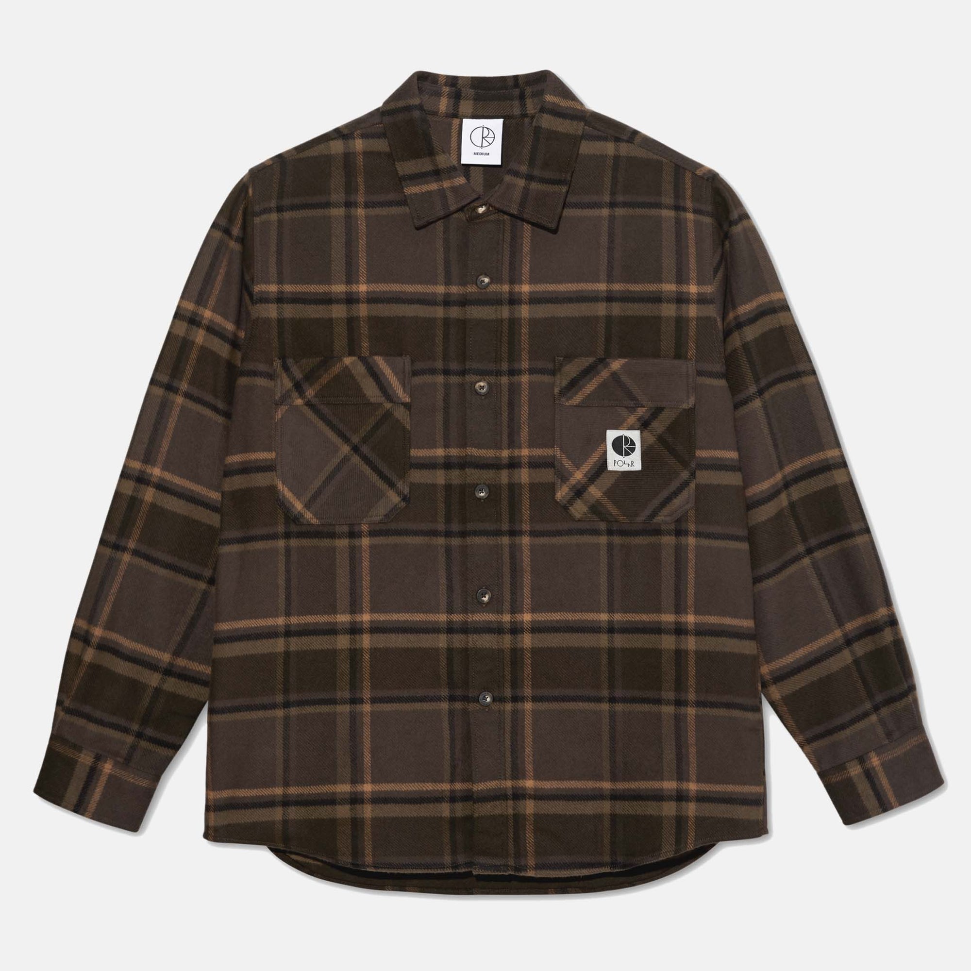 Polar Skate Co. - Mike Flannel Longsleeve Shirt - Brown Mauve