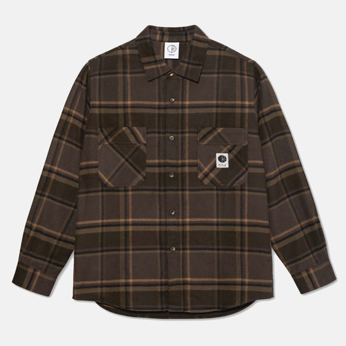 Polar Skate Co. - Mike Flannel Longsleeve Shirt - Brown Mauve