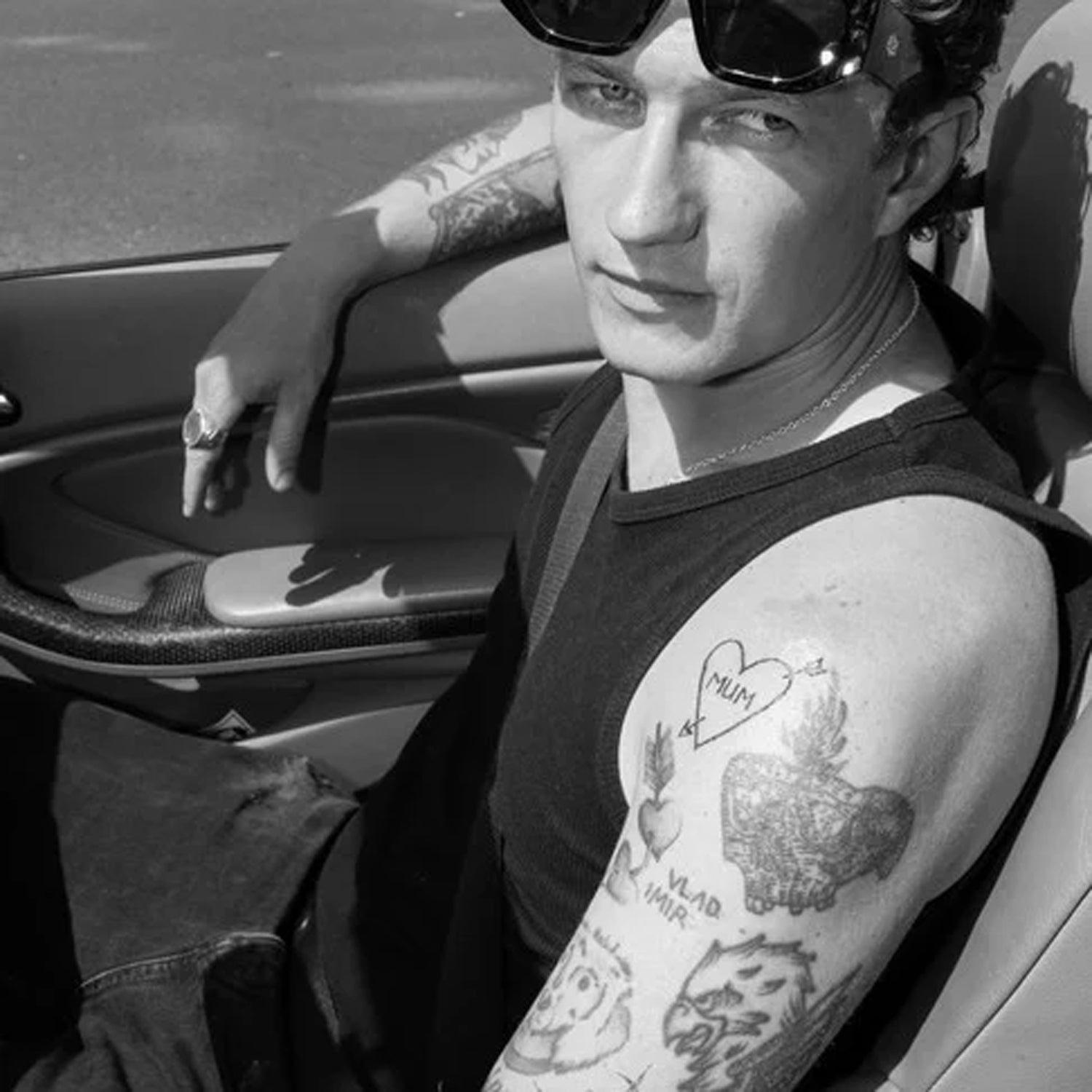 CHPO - Mikey Sunglasses - Black & White Turtle