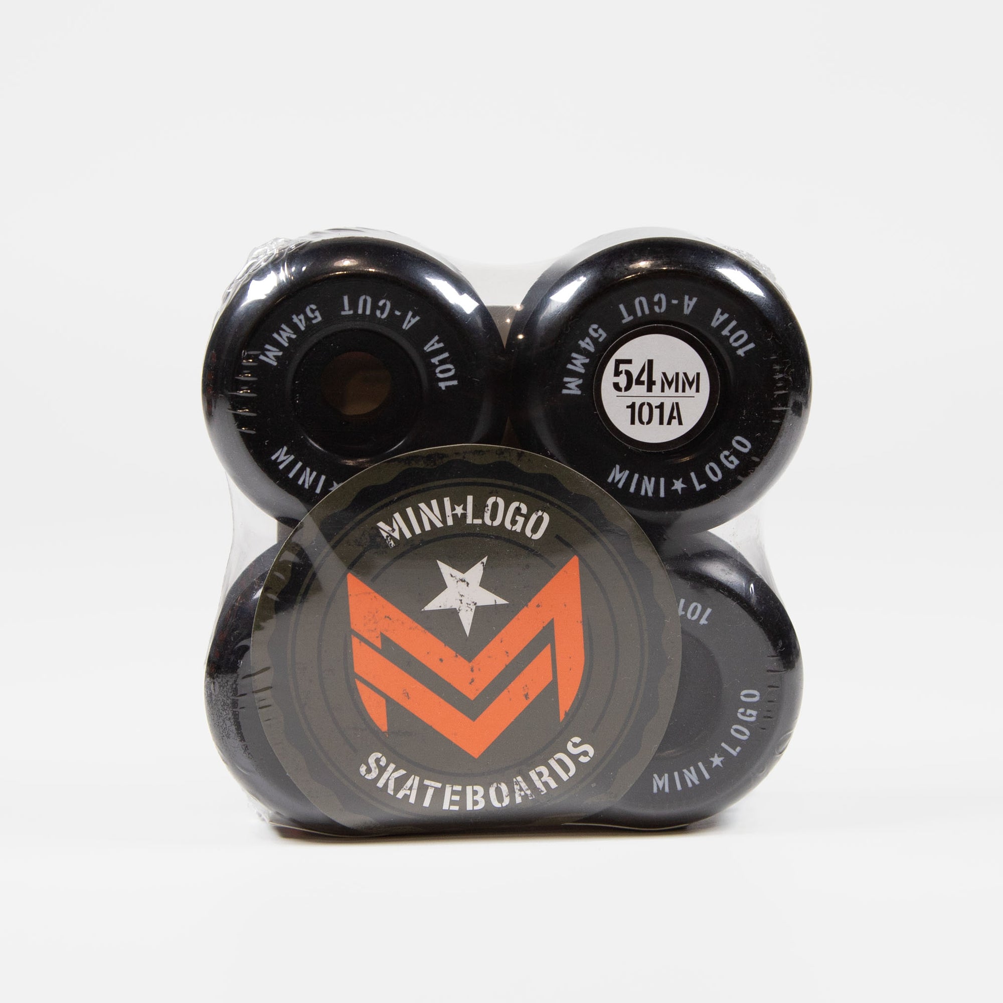 Mini Logo - 54mm 101a A-Cut 2 Skateboard Wheels - Black