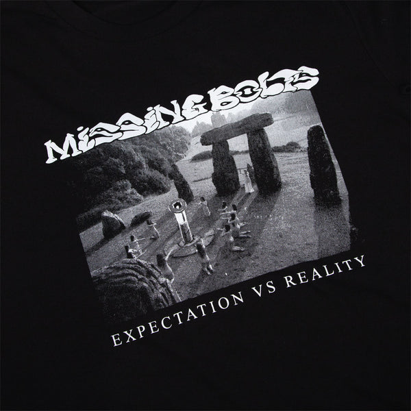 Missing Bolts - Expectation Vs Reality T-Shirt - Black