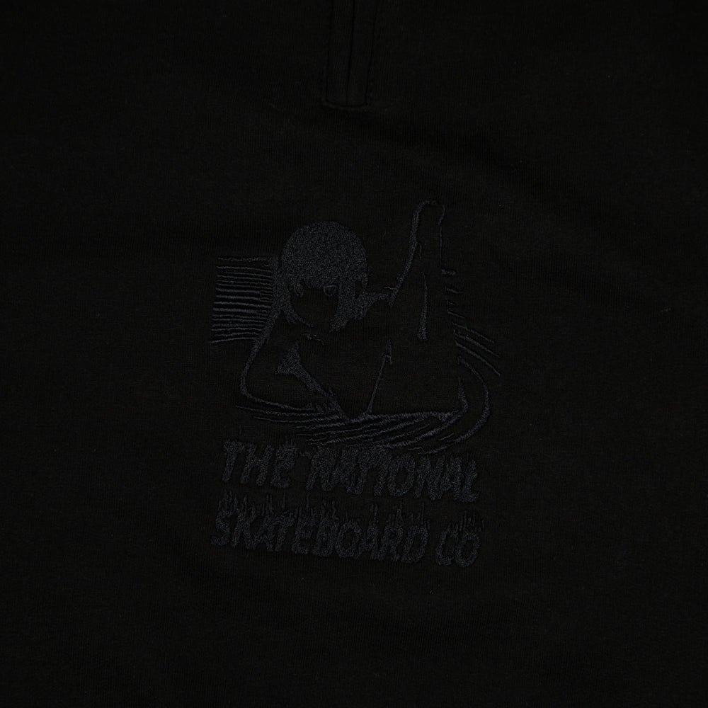 The National Skateboard Co. - ETHEREAL QUARTER ZIP - BLACK