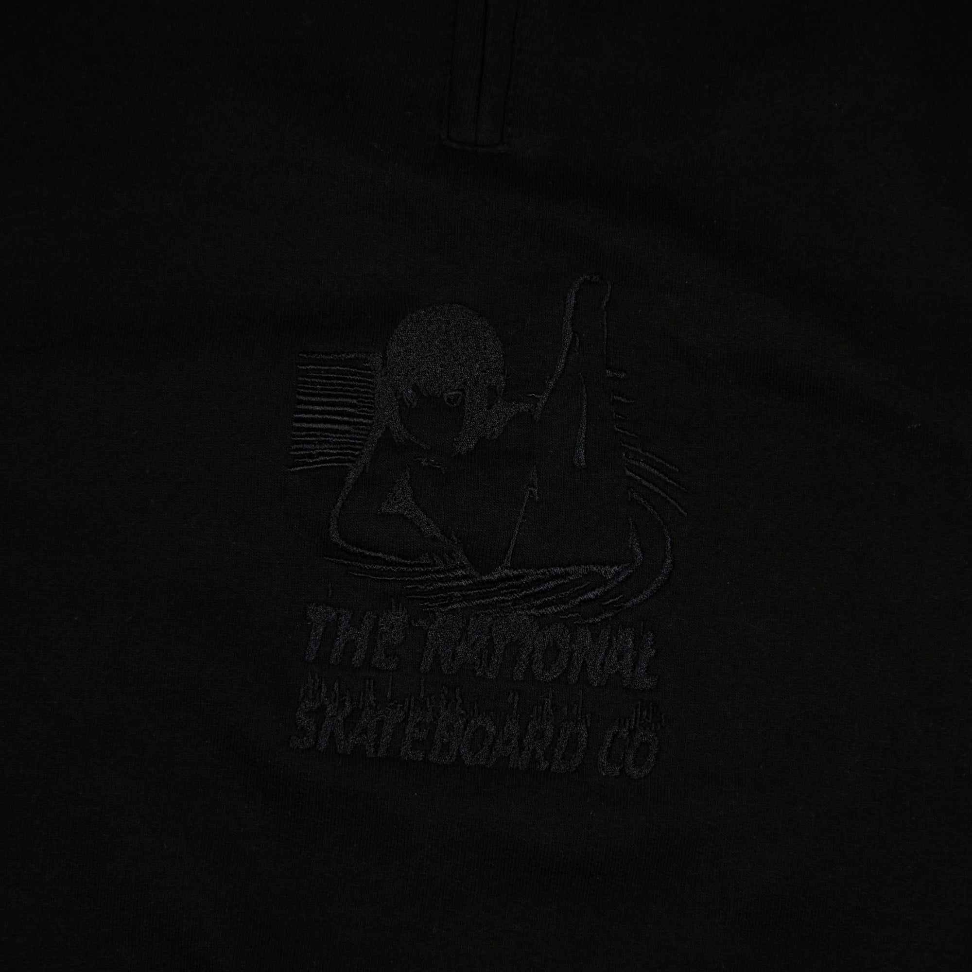 The National Skateboard Co. - ETHEREAL QUARTER ZIP - BLACK