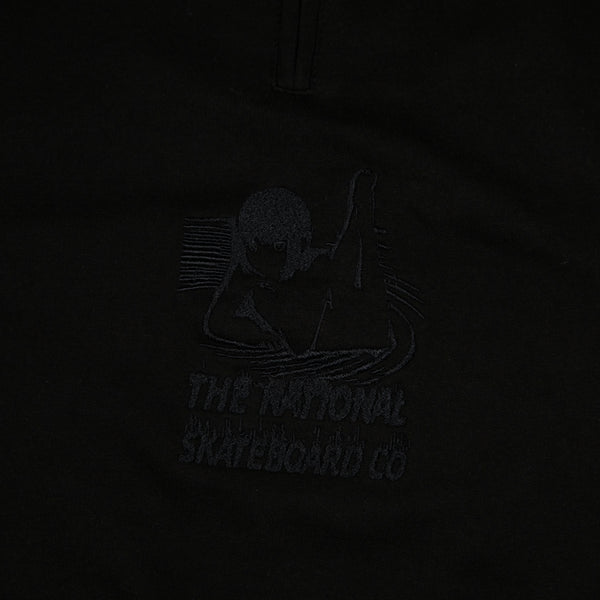 The National Skateboard Co. - ETHEREAL QUARTER ZIP - BLACK