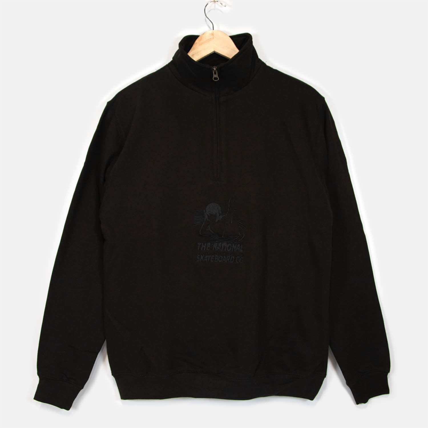 The National Skateboard Co. - ETHEREAL QUARTER ZIP - BLACK