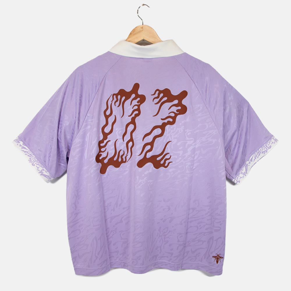 Nike SB - Drip Font 02 Short Sleeve Skate Jersey - Hydrangeas / Sail / White