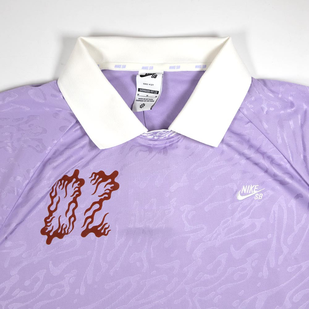 Nike SB - Drip Font 02 Short Sleeve Skate Jersey - Hydrangeas / Sail / White