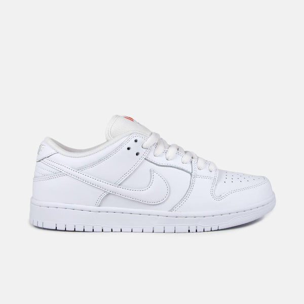 Nike SB - 'Orange Label' Dunk Low Pro Shoes - White / White