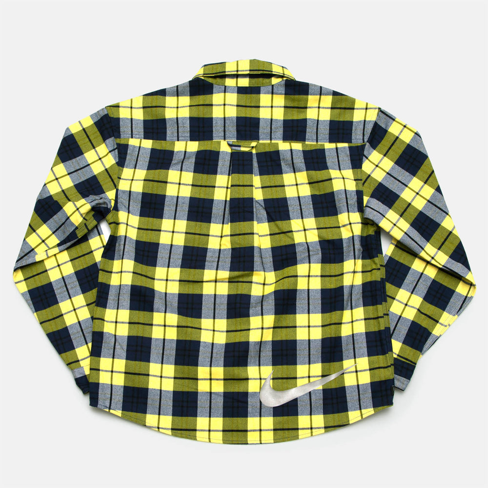 Nike SB - Futura Flannel Longsleeve Shirt - Midnight Navy / Speed Yellow