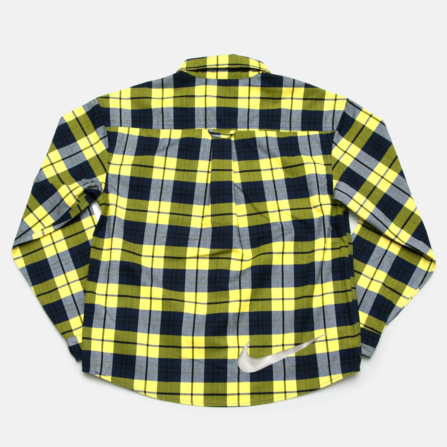 Nike SB - Futura Flannel Longsleeve Shirt - Midnight Navy / Speed Yellow