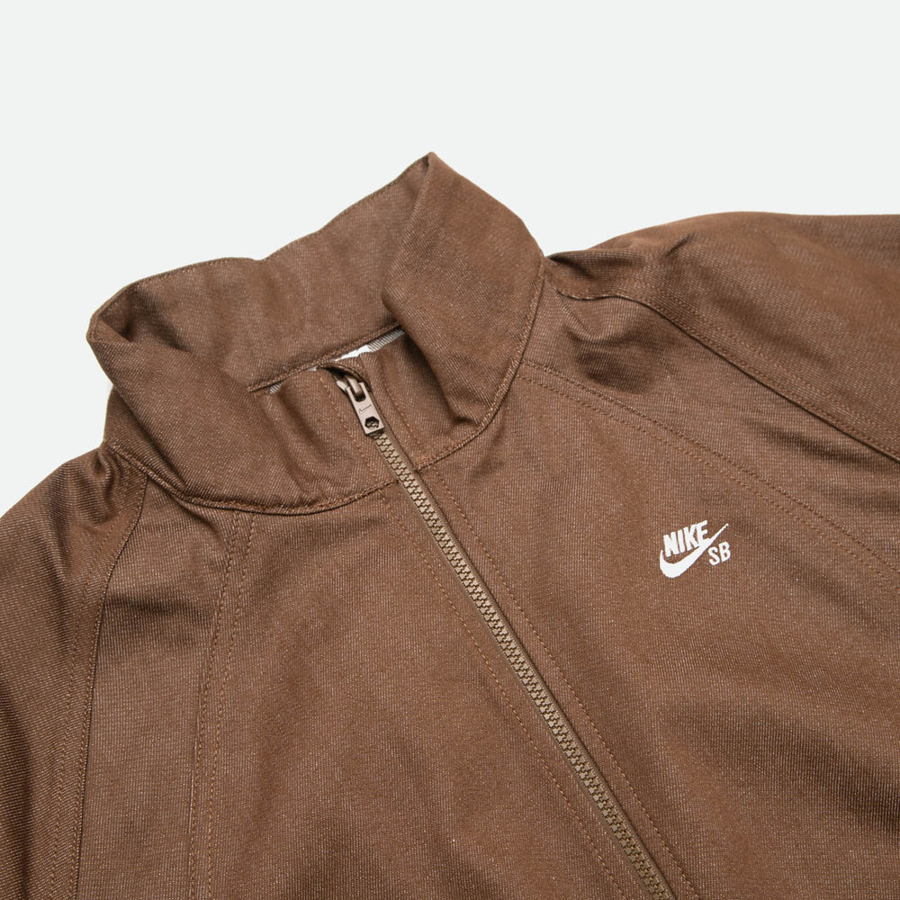 Nike SB - Denim Track Jacket - Mosswood Brown / White