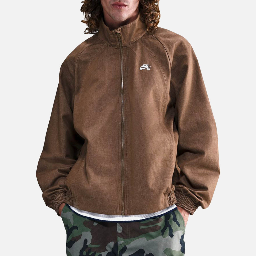 Nike SB - Denim Track Jacket - Mosswood Brown / White