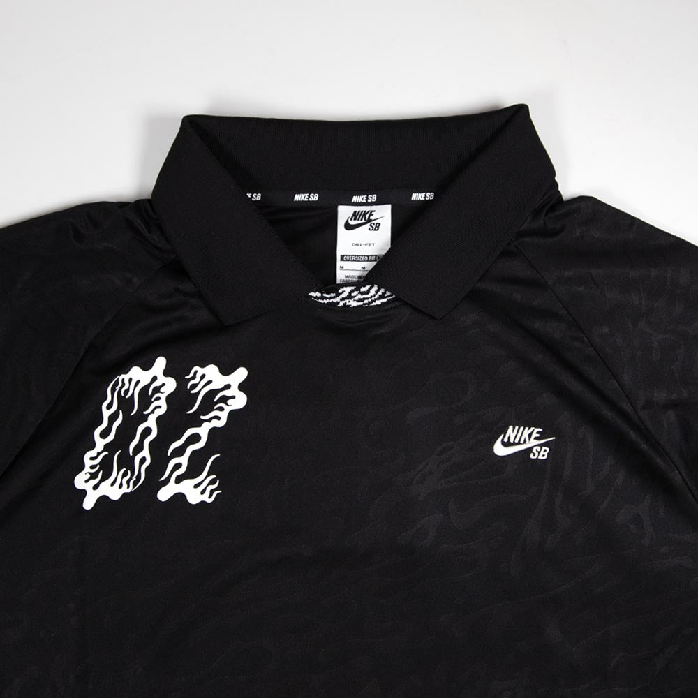 Nike SB - Drip Font 02 Short Sleeve Skate Jersey - Black / Black / White