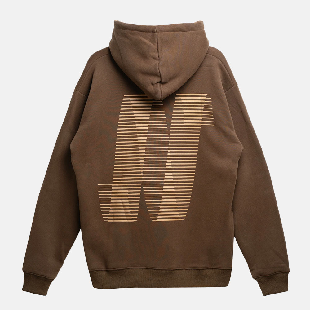 North Skate Mag - N Logo Pullover Hooded Sweatshirt - Brown / Sand