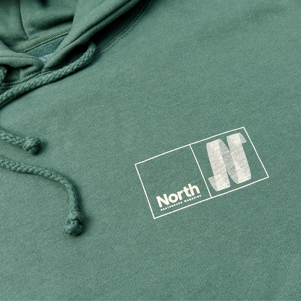 North Skate Mag - N Logo Pullover Hooded Sweatshirt - Forest Green