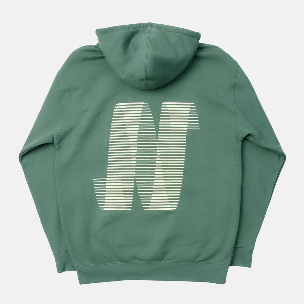 North Skate Mag - N Logo Pullover Hooded Sweatshirt - Forest Green