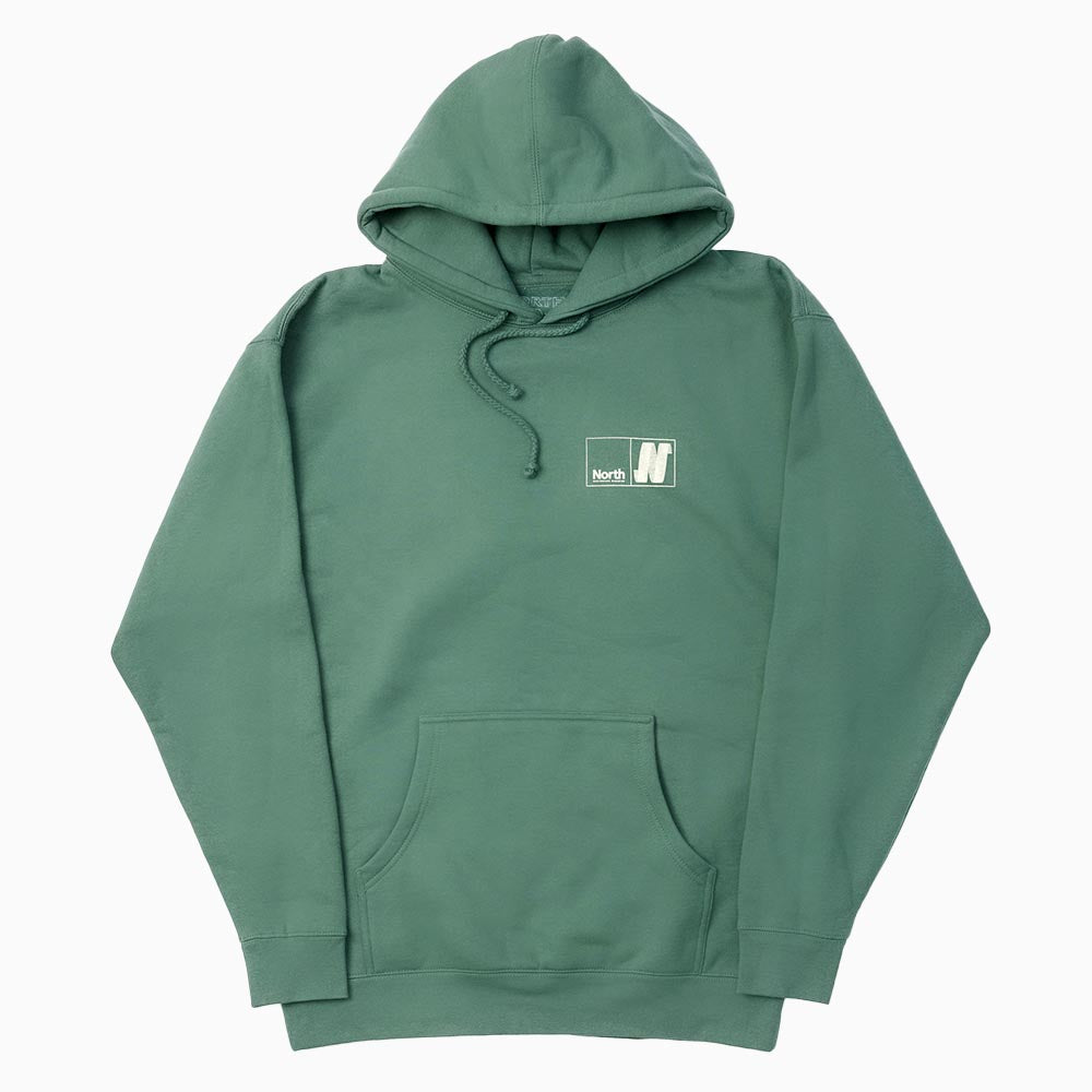 North Skate Mag - N Logo Pullover Hooded Sweatshirt - Forest Green