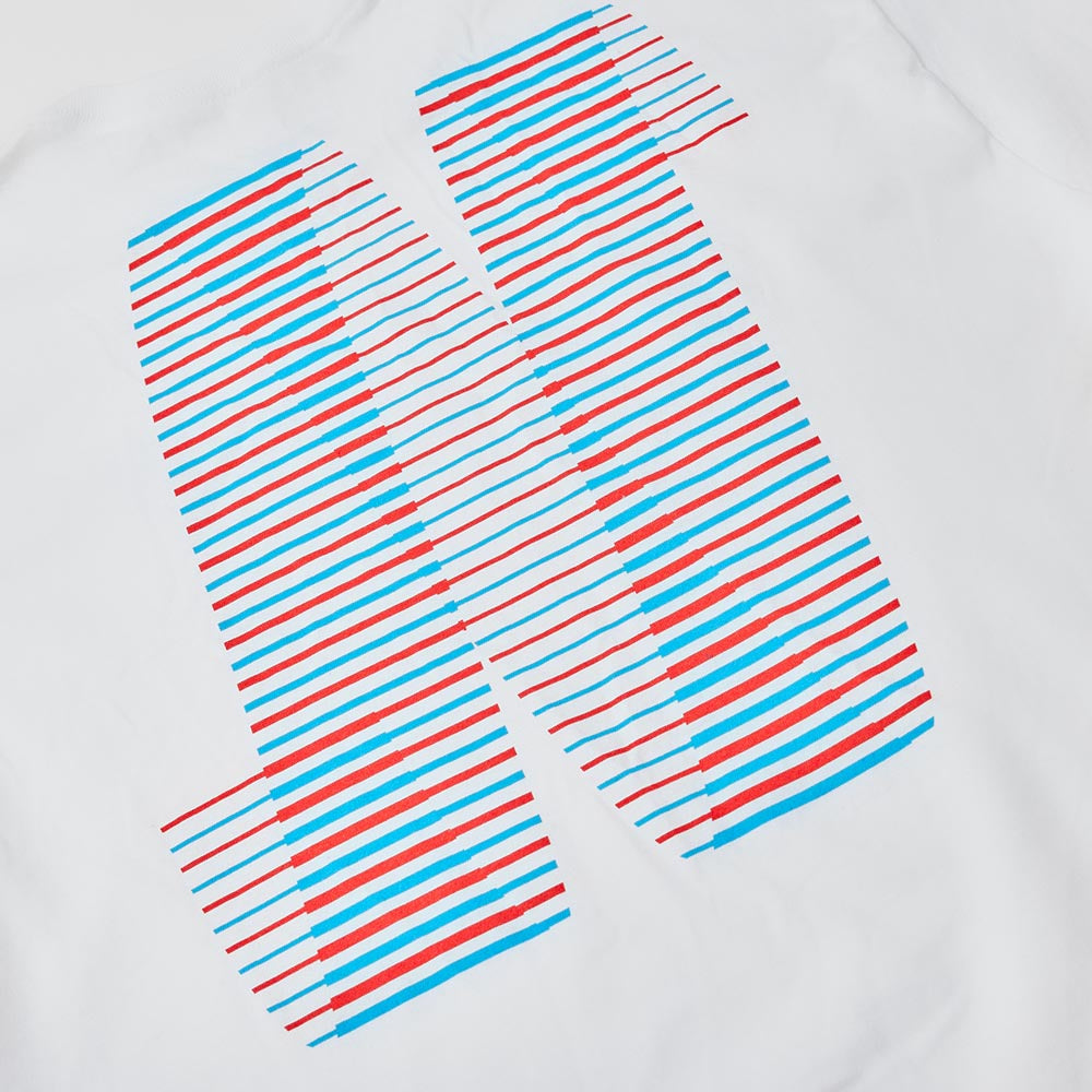 North Skate Mag - N Logo T-Shirt - White / Blue / Red