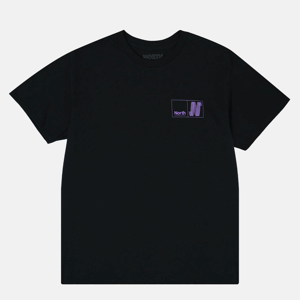 North Skate Mag - N Logo T-Shirt - Black / Grape