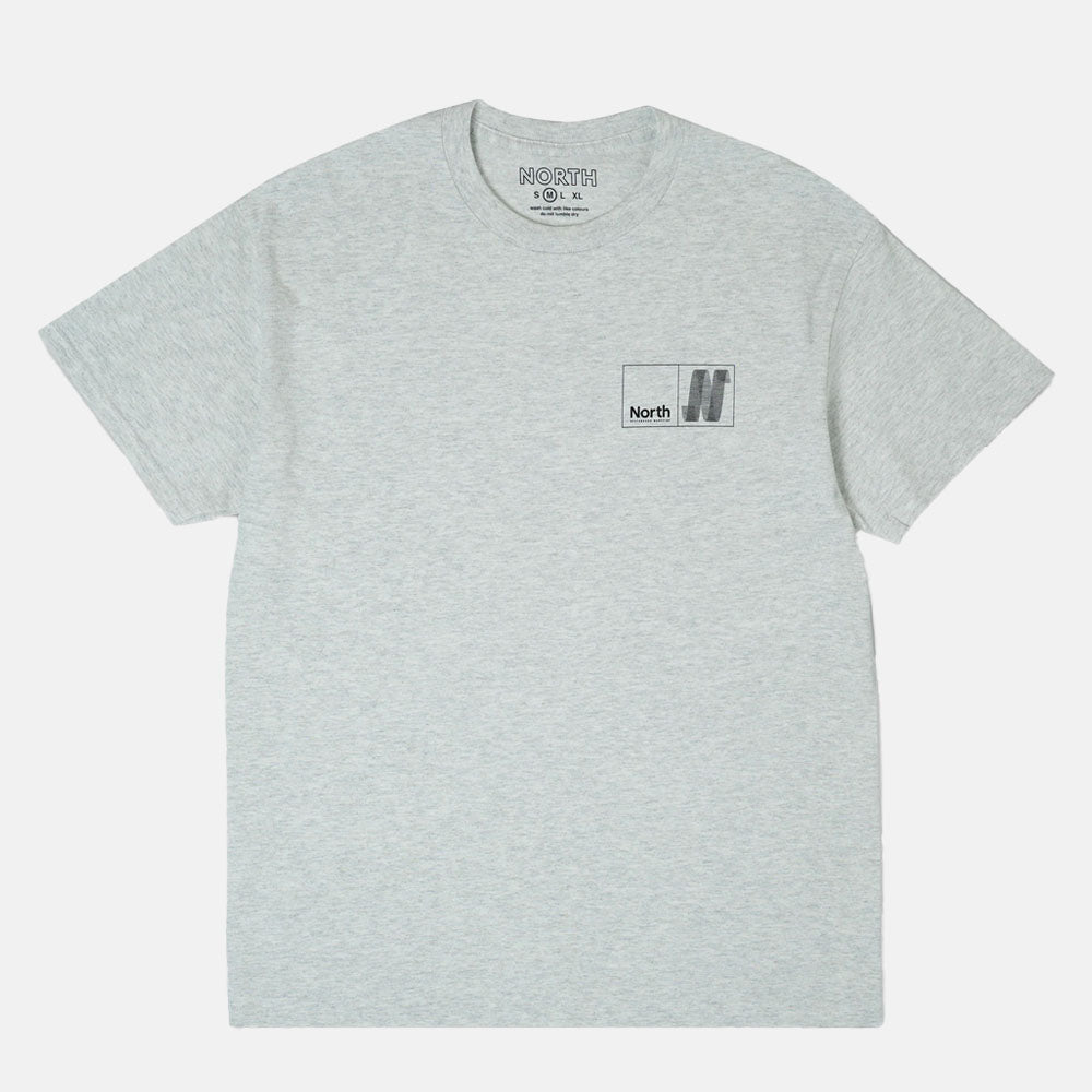 North Skate Mag - N Logo T-Shirt - Ash / Black