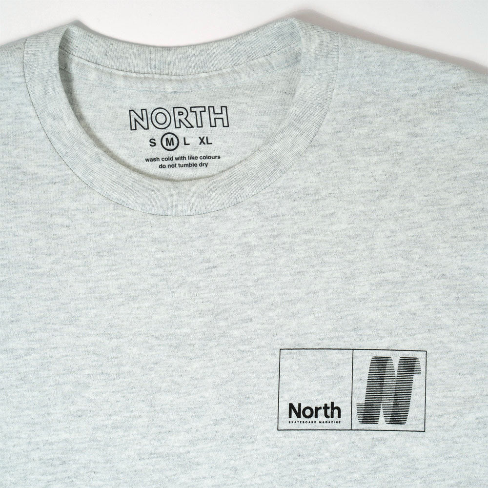 North Skate Mag - N Logo T-Shirt - Ash / Black