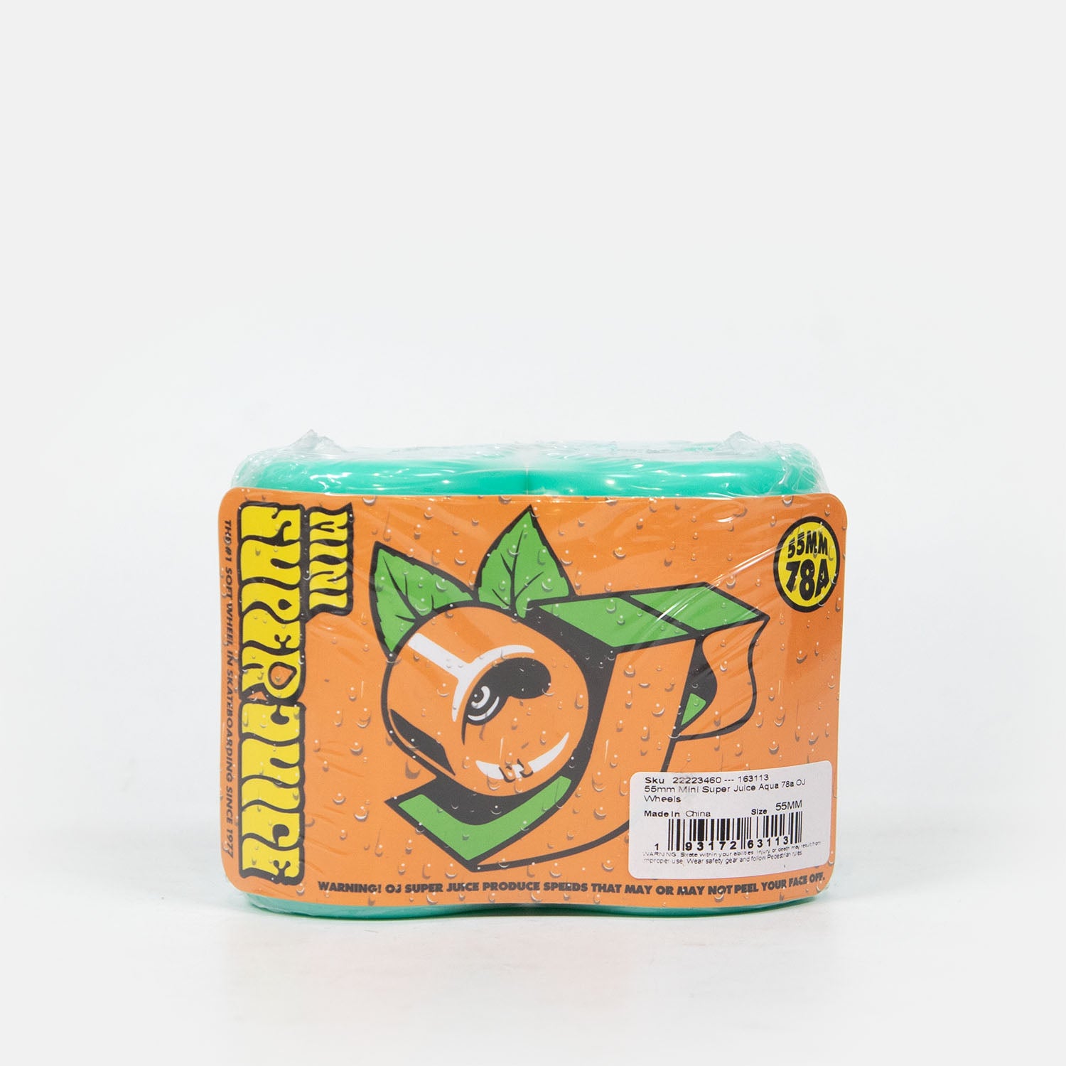 OJ Wheels - 55mm (78a) Mini Super Juice Skateboard Wheels - Aqua