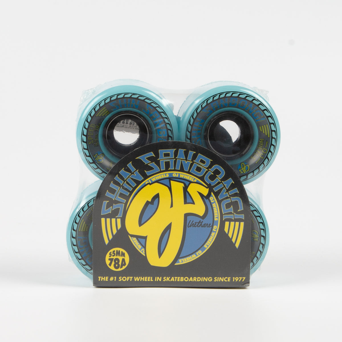 OJ Wheels - 55mm (78a) Shin Sanbongi Super Juice Skateboard Wheels - Blue