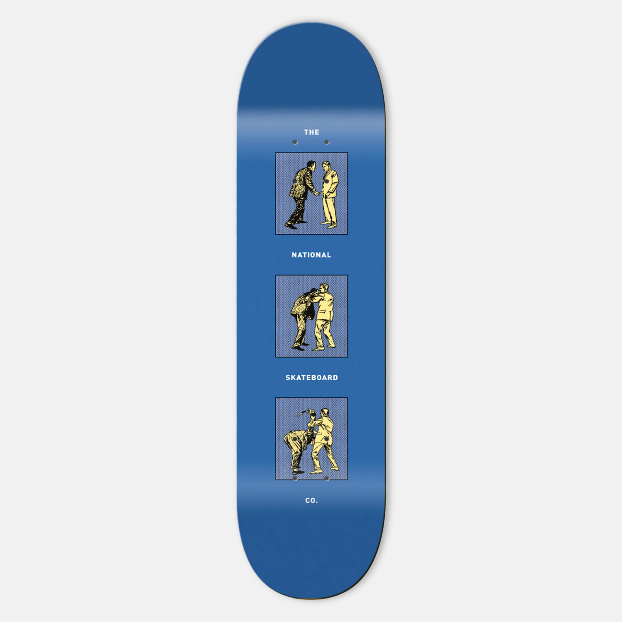 The National Skateboard Co. - 8.0" Office Politics Skateboard Deck (High Concave) - Blue