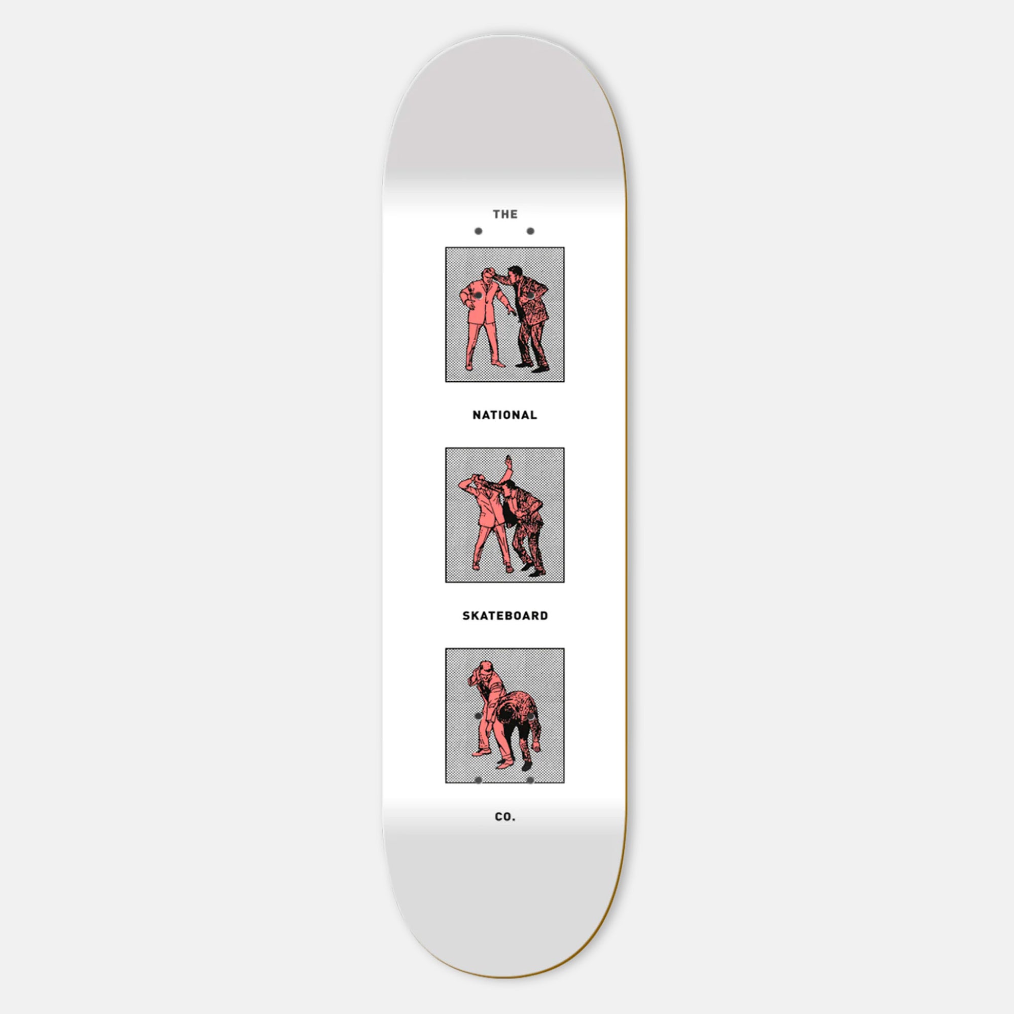 The National Skateboard Co. - 8.5" Office Politics Skateboard Deck (High Concave) - White
